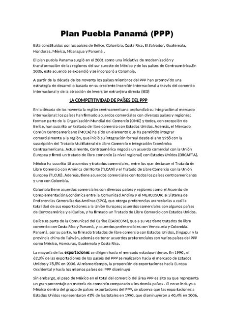 Plan Puebla Panamá Plan Puebla Panamá PPP Esta