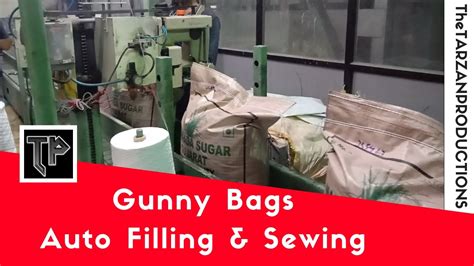 Automatic Gunny Bags Filling And Sewing Youtube