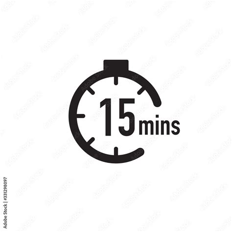 Vetor De Minutes Timer Stopwatch Or Countdown Icon Time Measure