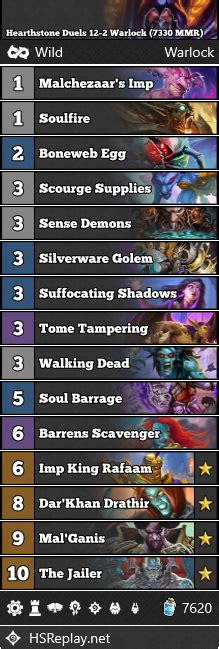 Hearthstone Decks Net On Twitter Duels Check Out This Warlock