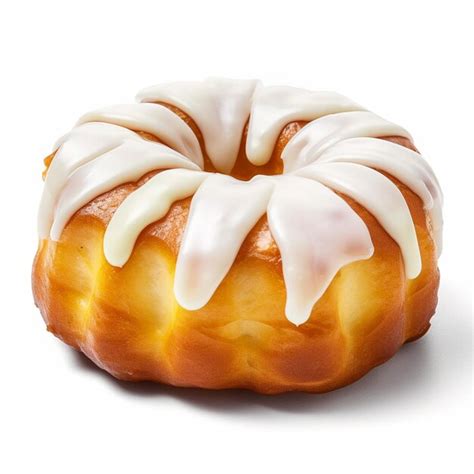 Premium AI Image | A bundt cake with white frosting and a frosting on top.