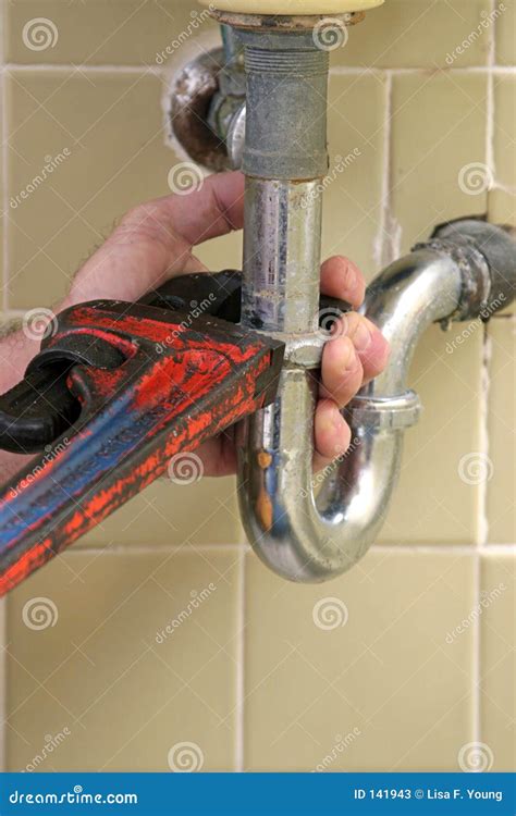 Plumber S Pipe Wrench Stock Image Image Of Repairs Building 141943