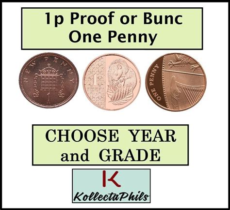 1p One Pence New Penny 1971 2024 PROOF BUNC Coin Portcullis Shield