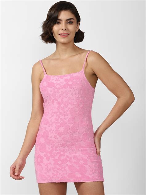 Buy Forever 21 Pink Floral Bodycon Mini Dress Dresses For Women