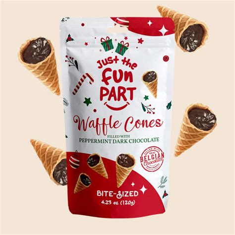 Just The Fun Part Waffle Cones Dark Peppermint Chocolate Snyders