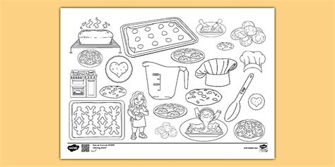 Baking Mindfulness Colouring Page Professor Feito Twinkl