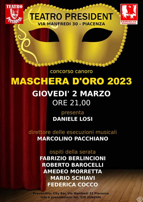 Torna Dopo 15 Anni Di Assenza Il Concorso Canoro La Maschera D Oro