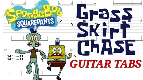 Spongebob Squarepants Grass Skirt Chase Guitar And Ukulele Tabs Tutorial Lesson Bob Esponja