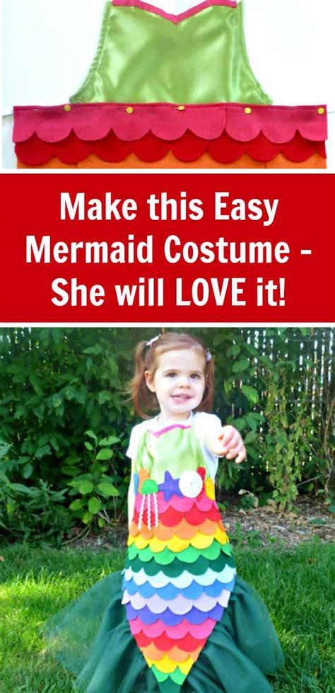 Easy Diy Mermaid Costume For Halloween Or Dress Up Free Pattern