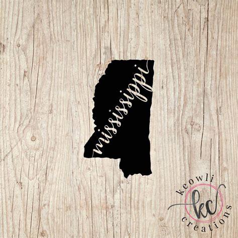 Mississippi Vinyl Decal Style 01 Mississippi Ts Wall Etsy