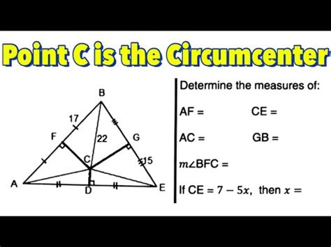 Concurrency Of Perpendicular Bisectors Of A Triangle Youtube