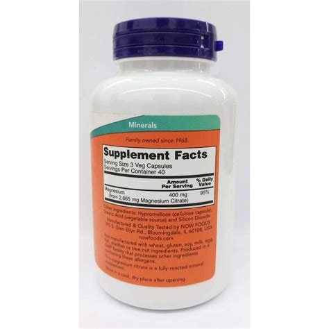 Now Foods Magnesium Citrate Veg Capsules Buy Indian Products