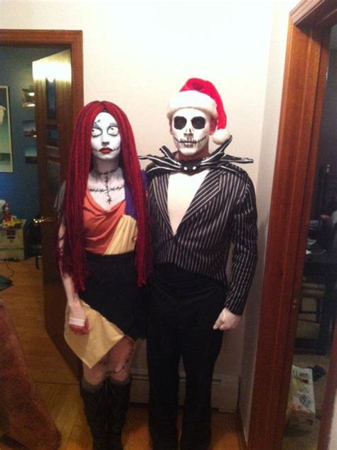 Sally And Jack Skellington Scary Costumes Halloween Costumes Couples Diy Cool Halloween Costumes