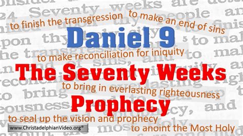 Daniel 9 The Seventy Weeks Prophecy