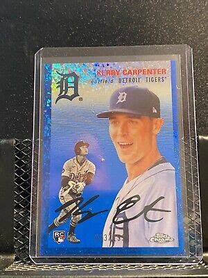 Kerry Carpenter RC 2023 Topps Chrome Platinum Blue Mini Diamond 33