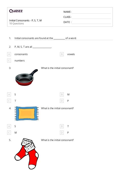 50 Consonants Worksheets For 2nd Class On Quizizz Free Printable