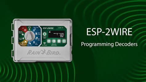 Rain Bird ESP 2WIRE Controller Programming 2W 1 Decoders YouTube