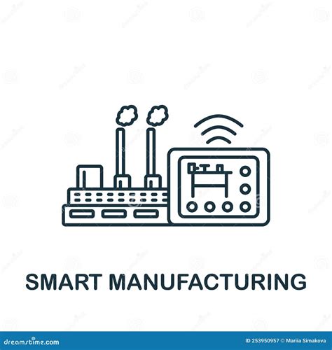 Smart Manufacturing Icon Line Simple Icon For Templates Web Design