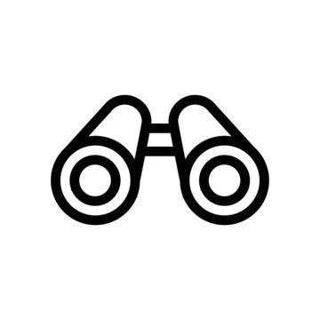 Doodled Binoculars Vector Vector Outline Sketch Drawing Binoculars