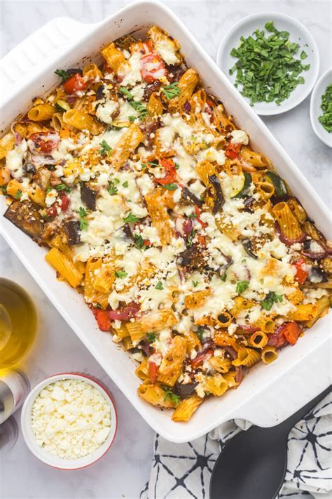 Mediterranean Roasted Vegetable Pasta Bake A Cedar Spoon