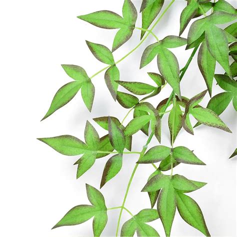 Artificial Silk Nandina Domestica Leaves Hanging Greenery 140cm For