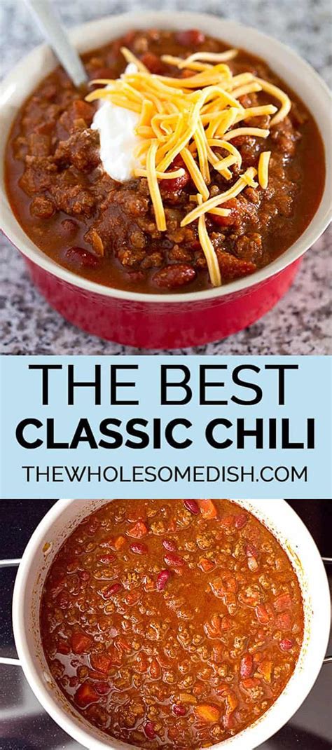 The Best Classic Chili This Traditional Chili Recipe Is Just Like Mom Used To Make With Groun