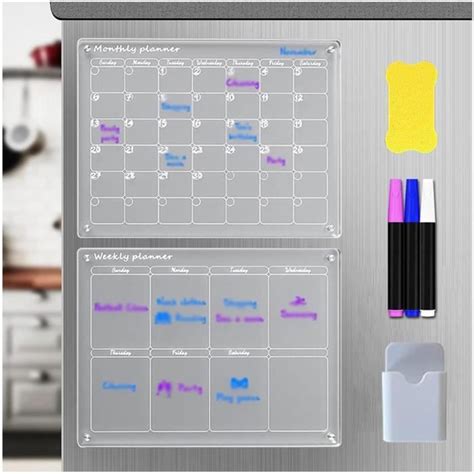 Calendrier Magnetique Frigo Panneaux Acryliques R Utilisables