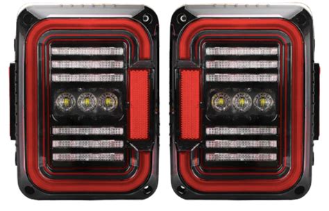 2007 2018 Jk Jeep Wrangler Led Tail Lights Lunar Series — Jeep Wrangler Headlights