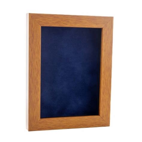 16x30 Shadow Box Frame Light Brown Wood 34 Depth Navy Blue Suede Backing Uv Acrylic 16x30