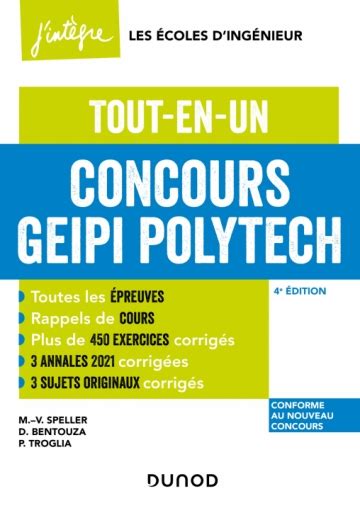 Concours Geipi Polytech Tout en un Livre et ebook Autres matières