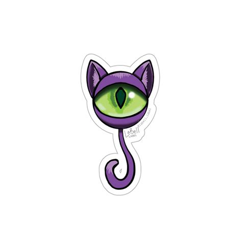 Cat Eye Die Cut Sticker Labell Label