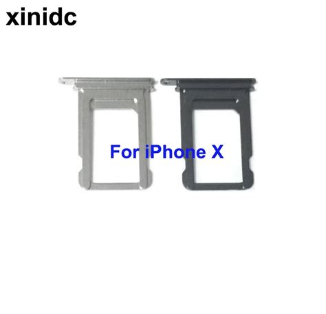 Xinidc 50 Pcs Sim Card Tray Holder For Iphone X Silver Grey Sim Tray Holder Repair Parts