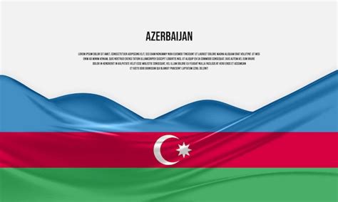 Premium Vector Azerbaijan Flag Design Waving Azerbaijan Flag Made Of Satin Or Silk Fabric