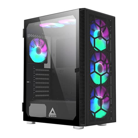 Gabinete Gamer Montech X Glass Mid Tower Black Atx Fans Hot Sex Picture