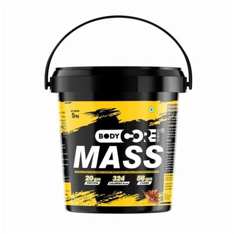 Body Core Science Yellow Gainer 5Kg Chocolate Weight Gainer Muscle