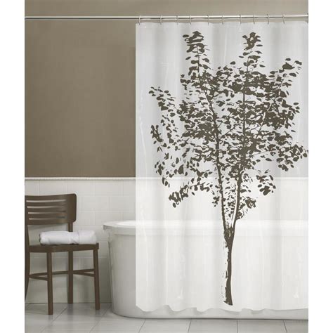 Evapeva Treebrown Patterned Shower Curtain At