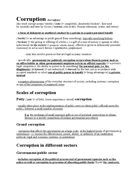 11 Corruption Bribery Nepotism Pdf Corruption Political Corruption