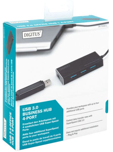 DIGITUS Hub USB 3 0 Super Speed 4 Ports Avec Alimentation Achat