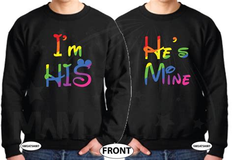 Personalized LGBT Gay Matching Shirts Im His And Hes Mine With Initials And Wedding Date For