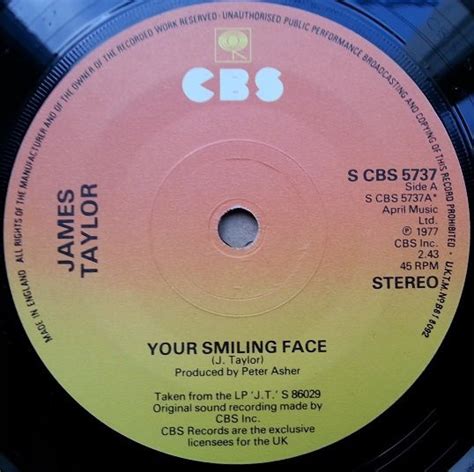 James Taylor - Your Smiling Face (Vinyl, 7", Single, 45 RPM) | Discogs