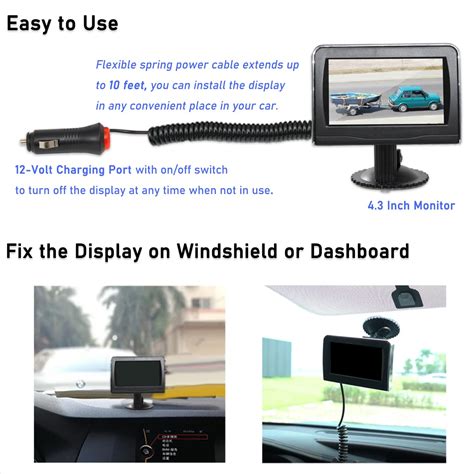 Eway Wifi Wireless Magnetic Trailer Hitch Backup Rear View Camera And 4 3