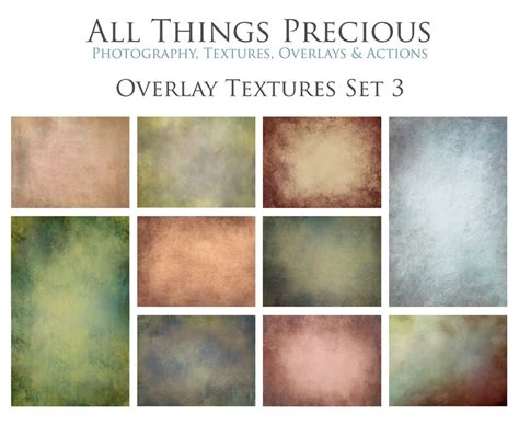 10 Fine Art Textures Overlay Set 1 Photoshop Overlays Etsy