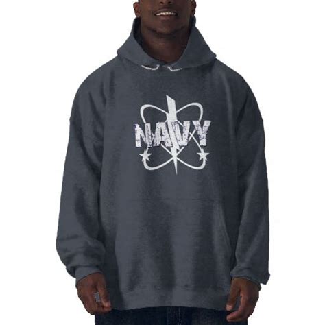 Grunge Navy Over Electronic Warfare Insignia Hoodie Zazzle Mens