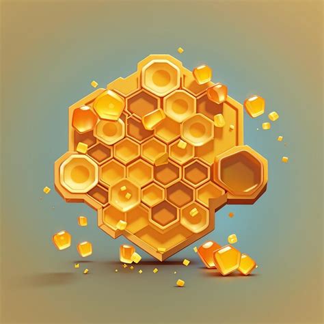 Premium Photo | Honey comb cartoon vector icon illustration food nature icon concept isolated ...