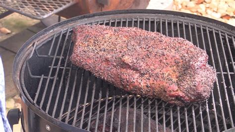 How To Smoke Texas Brisket On Weber Smokey Mountain YouTube