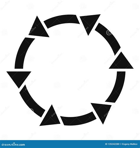 Vector Rotate Arrows Icon Illustration Stock Vector Illustration Of