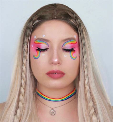 32 Pride Makeup Looks — Love Heart Rainbow Makeup