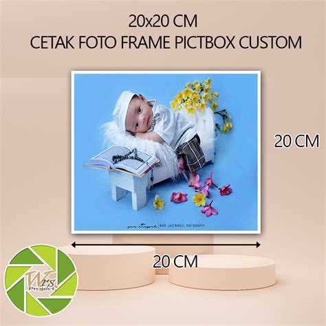 Jual CETAK FOTO BINGKAI UKURAN 20X20 CM LAMINASI FRAME FOTO BLOCK