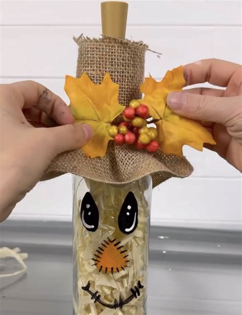 Scarecrow Wine Bottle Diy Tutorial Emily Seilhamer Art