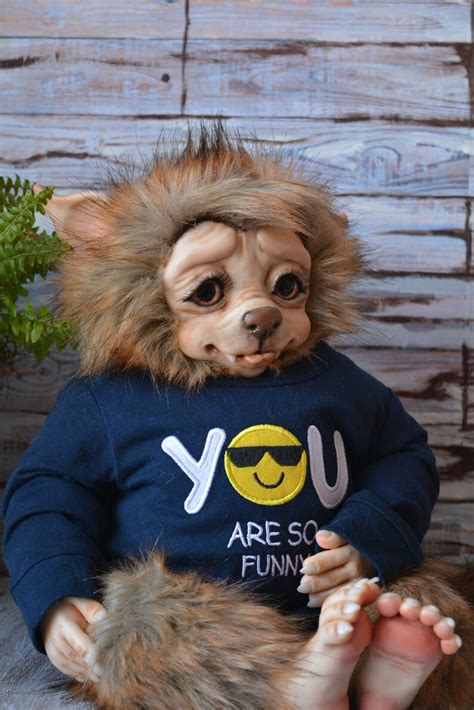 Werewolf Baby Ooak Toys Realistic Toy Werewolf Monster Toy Etsy